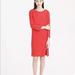 J. Crew Dresses | J Crew Double Zip Round Neck Long Sleeve Shift Dress Electric Red Women’s Size 2 | Color: Red | Size: 2