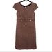 Lilly Pulitzer Dresses | Lilly Pulitzer S'mores Dress Fleur De Lis Mod Sz 4 | Color: Brown/Pink | Size: 4