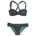 Athleta Swim | Athleta Women’s Snakeskin Bandeau Swimsuit Bikini Set Size X-Small | Color: Black/Cream | Size: Xs