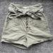 Anthropologie Shorts | Anthropologie High-Rise Stretch Chino Exposed Button Front Shorts Green Sz 4 | Color: Green | Size: 4