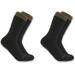 Carhartt Underwear & Socks | Carhartt Men’s Heavyweight Crew Socks In 2-Pack Synthetic Blend Large | Color: Black | Size: L