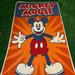 Disney Bedding | Disney Parks Mickey Mouse Walt Disney World Fleece Throw Picnic Blanket 59"X39" | Color: Orange | Size: Os