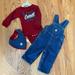 Carhartt Matching Sets | Carhartt 12mo 3-Piece Overall Set | Color: Blue/Red | Size: 12mb