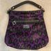 Coach Bags | Coach Daisy Poppy Ocelot Handbag | Color: Black/Purple | Size: Os