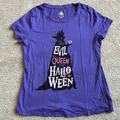 Disney Tops | Disney Queen Of Halloween Tshirt - Small | Color: Black/Purple | Size: S