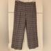 Zara Pants & Jumpsuits | Euc Zara Women Black & White Plaid Wide Leg Pants Size 6 | Color: Black/White | Size: 6