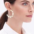 J. Crew Jewelry | Jcrew Pearl Hoop Earrings | Color: Gold/White | Size: Os