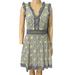 Disney Dresses | Beauty And The Beast Disney Floral Dress A Line Sleeveless | Color: Gray/Yellow | Size: M