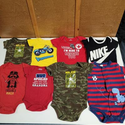 Nike One Pieces | Bundle Of Baby Boy 0 - 6 Months One Piece Lot Of 8 Clothing Items | Color: Blue/Red | Size: 0-6 Months