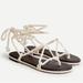 J. Crew Shoes | J Crew Lace Up Maddie Sandals | Color: Cream/Tan | Size: 6.5