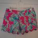 Lilly Pulitzer Shorts | Lilly Pulitzer Buttercup Stretch Scallop Shorts 5" Inseam | Color: Blue/Pink | Size: 00