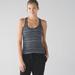 Lululemon Athletica Tops | Lululemon Cool Racerback Tank Top Cyber Black Deep Coal Space Dye Stripe | Color: Black/Gray | Size: 6