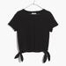 Madewell Tops | Madewell Texture & Thread Modern Side-Tie Top In Black Size Xxs | Color: Black | Size: Xxs