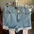 Urban Outfitters Shorts | Bdg Jean Shorts Urban Outfitters Classic Mom High-Rise Hi Rise Denim Shorts | Color: Blue/White | Size: 26
