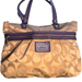 Coach Bags | Coach Daisy Poppy Signature Glam Tote | Color: Purple/Tan | Size: Os