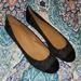 Coach Shoes | Coach Women’s Chelsea Black Leather And Fabric Signature Ballet Flat, Size 8.5 | Color: Black | Size: 8.5