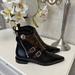 Louis Vuitton Shoes | $1,750 Nwb Louis Vuitton Jumble Monogram Biker Boots Size 37 1/2 Authentic | Color: Black/Brown | Size: 37.5eu
