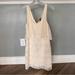 American Eagle Outfitters Dresses | American Eagle Outfitters Fringe Trim Cream Dress - Size 4 | Color: Cream | Size: 4