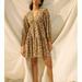 Anthropologie Dresses | Anthropologie Womens Jemma Floral Print Tunic Dress Tan 8 | Color: Cream/Tan | Size: 8