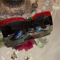 Gucci Accessories | Gucci Oversized Sunglasses | Color: Green/Red | Size: Os