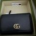 Gucci Bags | Gucci Gg Marmont Trifold Leather Wallet | Color: Black | Size: Os