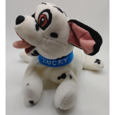 Disney Toys | Disney Store 101 Dalmatians Lucky 7” Mini Bean Bag Plush Stuffed Animal Dog | Color: Black/White | Size: Small (6-14 In)