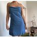 Free People Dresses | Free People Dress Womens Large Blue Sleeveless Solid Mini Tassel Fitted New | Color: Blue | Size: L