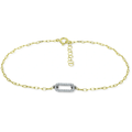 Giani Bernini Jewelry | Giani Bernini Cz Pav Link Anklet 18k Gold-Plate Sterling Silver | Color: Gold/Silver | Size: Os