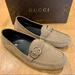 Gucci Shoes | Gucci Sachalian Sport Khaki Suede Driving Loafers 7 Mens | Color: Tan | Size: 7