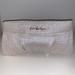 Lilly Pulitzer Bags | Lillie Pulitzer Snap-Close Soft Metallic Clutch | Color: Silver/White | Size: Os