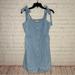 Madewell Dresses | Madewell Womens Light Wash Sleeveless Chambray Button Down Mini Dress Size 4 | Color: Blue | Size: 4