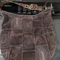 Coach Bags | Coach Limited Edition Quilted Block Brown Suede Large Rivet Strap Bag Purse | Color: Brown | Size: Os