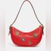 Coach Bags | Coach Custom Made One Of A Kind Red Pebble Leather Luna Bag With 4 Metal Designs | Color: Red | Size: Os