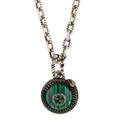 Gucci Jewelry | Gucci Resin Stone Garden Pendant Necklace | Color: Green/Silver | Size: Os