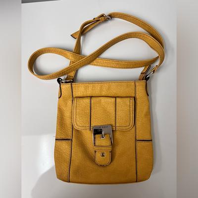Nine West Bags | Liz Claiborne Yellow Leather Crossbody Bag | Color: Yellow | Size: Os