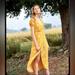 Madewell Dresses | Madewell Nwt Silk Wrap Maxi Dress In Butterfly Garden, 0 | Color: Yellow | Size: 0