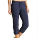 Athleta Pants & Jumpsuits | Athleta La Viva Ruched Capri Workout Pants Womens Size 4 Navy Blue Mid Rise | Color: Blue | Size: 4