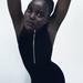 Zara Dresses | Black Zara Zipfront Bodycon Ribknit Midi Dress 20$ Sz L | Color: Black | Size: L