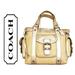 Coach Bags | Coach Lrg Vintage Legacy Natural Straw & Gold Metallic Leather Tote Bag M05k-114 | Color: Gold/Tan | Size: Os