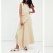 Free People Dresses | Free People Beach Capri Midi Dress In Salt Marsh Combo | Color: Cream/Yellow | Size: L