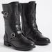 Torrid Shoes | New Torrid Black Faux Leather Mid Shaft Buckle Boot 9ww | Color: Black | Size: 9