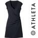 Athleta Dresses | Athleta Nectar Dress Faux Wrap Size Medium Nwt | Color: Black | Size: M