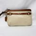 Coach Bags | Coach Gallery Glove Tan Leather Cream / Brown Wristlet | Color: Brown/Cream | Size: Os