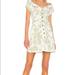 Free People Dresses | Free People - A Thing Called Love Mini Dress | Color: Cream/Green | Size: 4