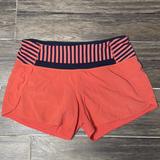 Lululemon Shorts | Lululemon Speed Up Athletic Shorts Compression Liner Pocket Back Women 4 Euc | Color: Orange | Size: 4