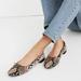 Madewell Shoes | Madewell The Adelle Flats In Snake Embossed Leather | Color: Black/Cream | Size: 8.5