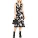 Michael Kors Dresses | Michael Kors Women's Floral Print Summer Dress Black & White Ruffled Hem Nwt | Color: Black/White | Size: Various