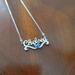 Disney Jewelry | Free"Chelsea" Blue Gem Disney Mickey Necklace | Color: Blue/Silver | Size: Os