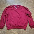 Adidas Jackets & Coats | Adidas Climashell Windbreaker Jacket Mens Large L Red Pullover Golf | Color: Red | Size: L
