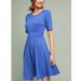 Anthropologie Dresses | Anthropologie Maeve Valencia Tie Belted Midi Dress | Color: Blue | Size: Xxs